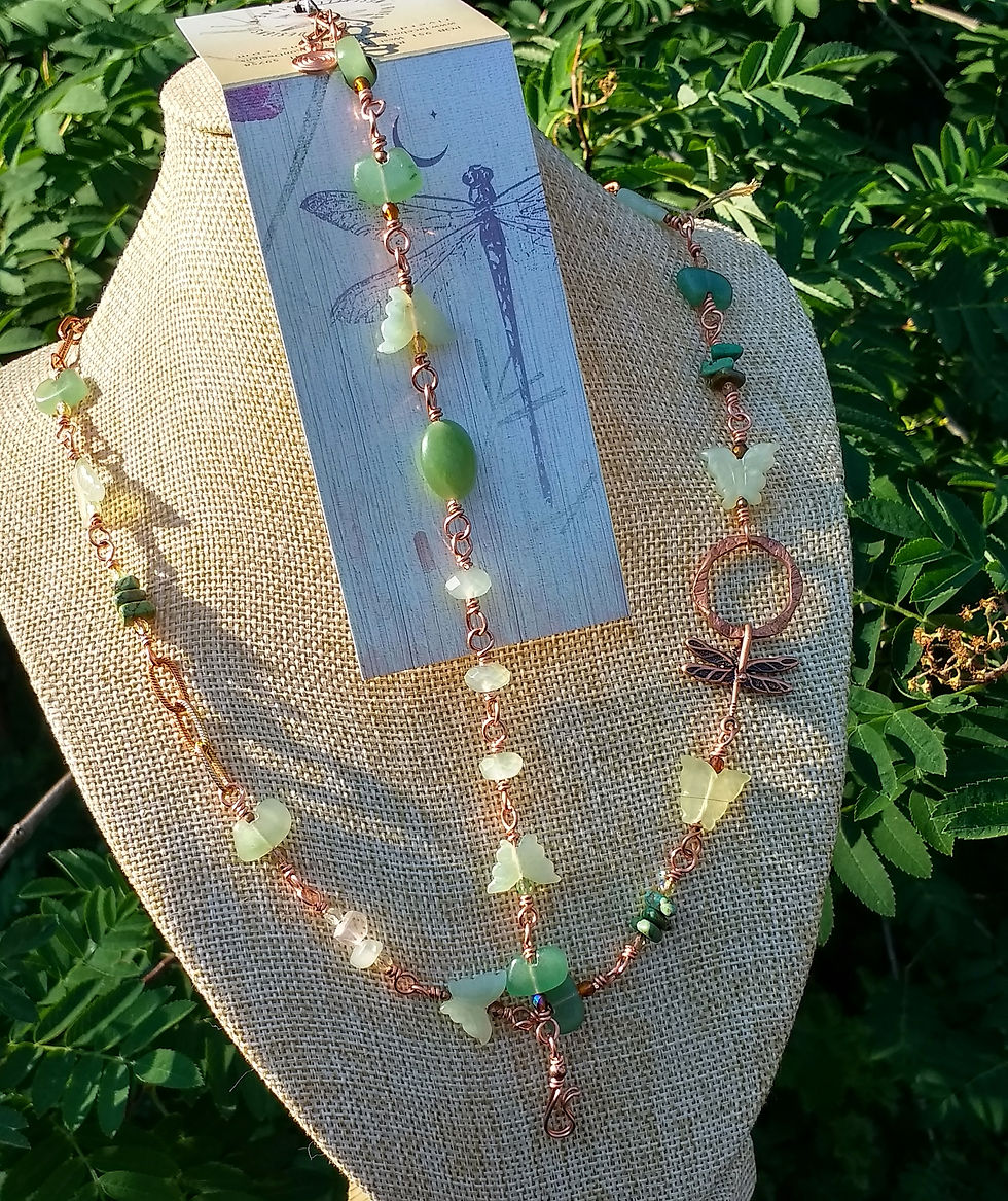 Thumbnail: Necklace .. Dragonfly, Butterflies & Bears oh my