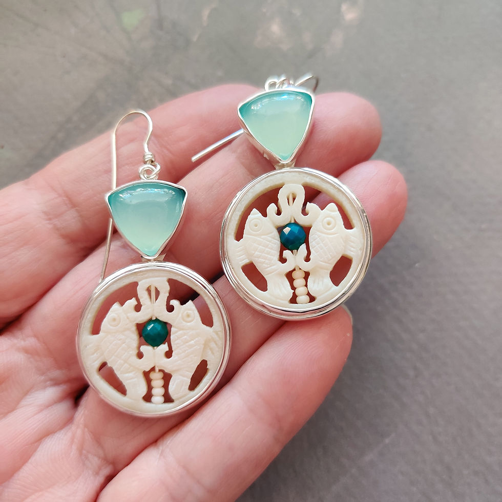 Thumbnail: Tranquil Seas .. hook earrings 