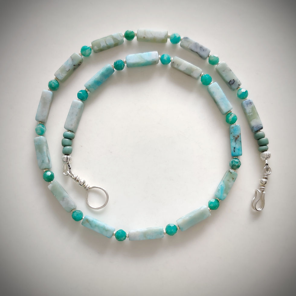 2 Wrap Bracelet .. SeaGreens