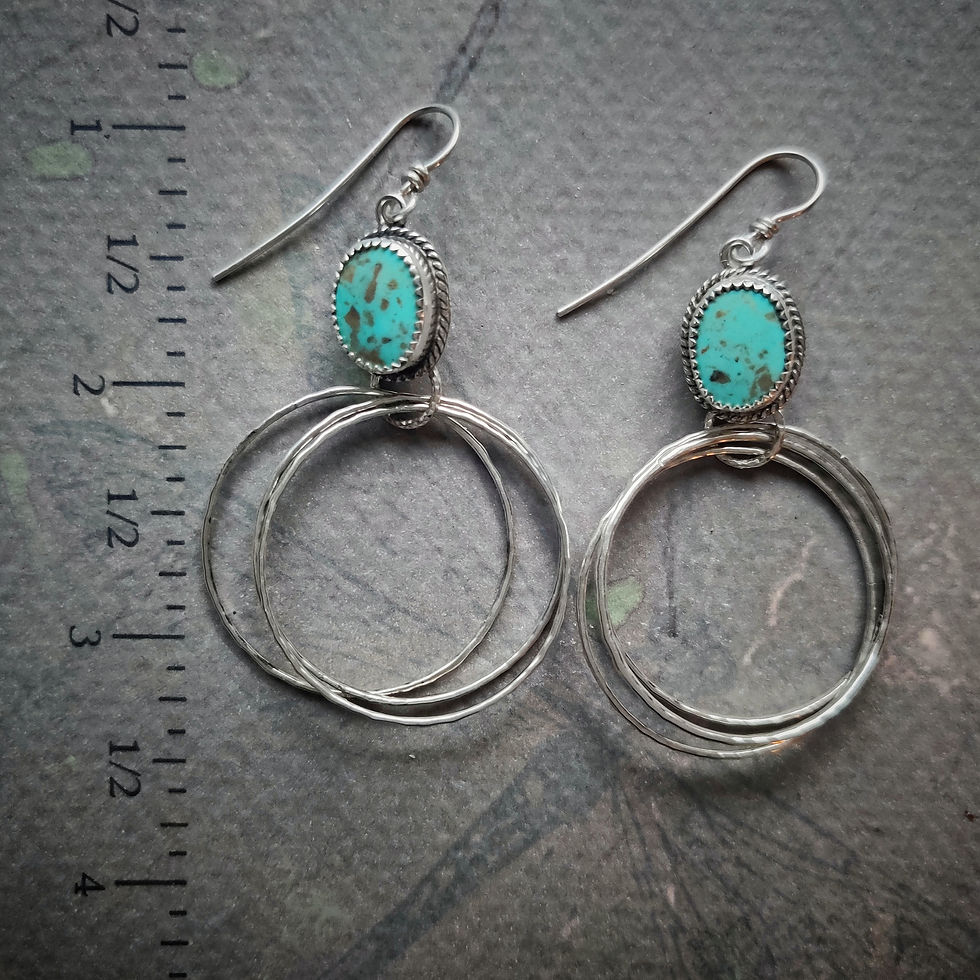 Thumbnail: Arizona Kingman turquoise hoops