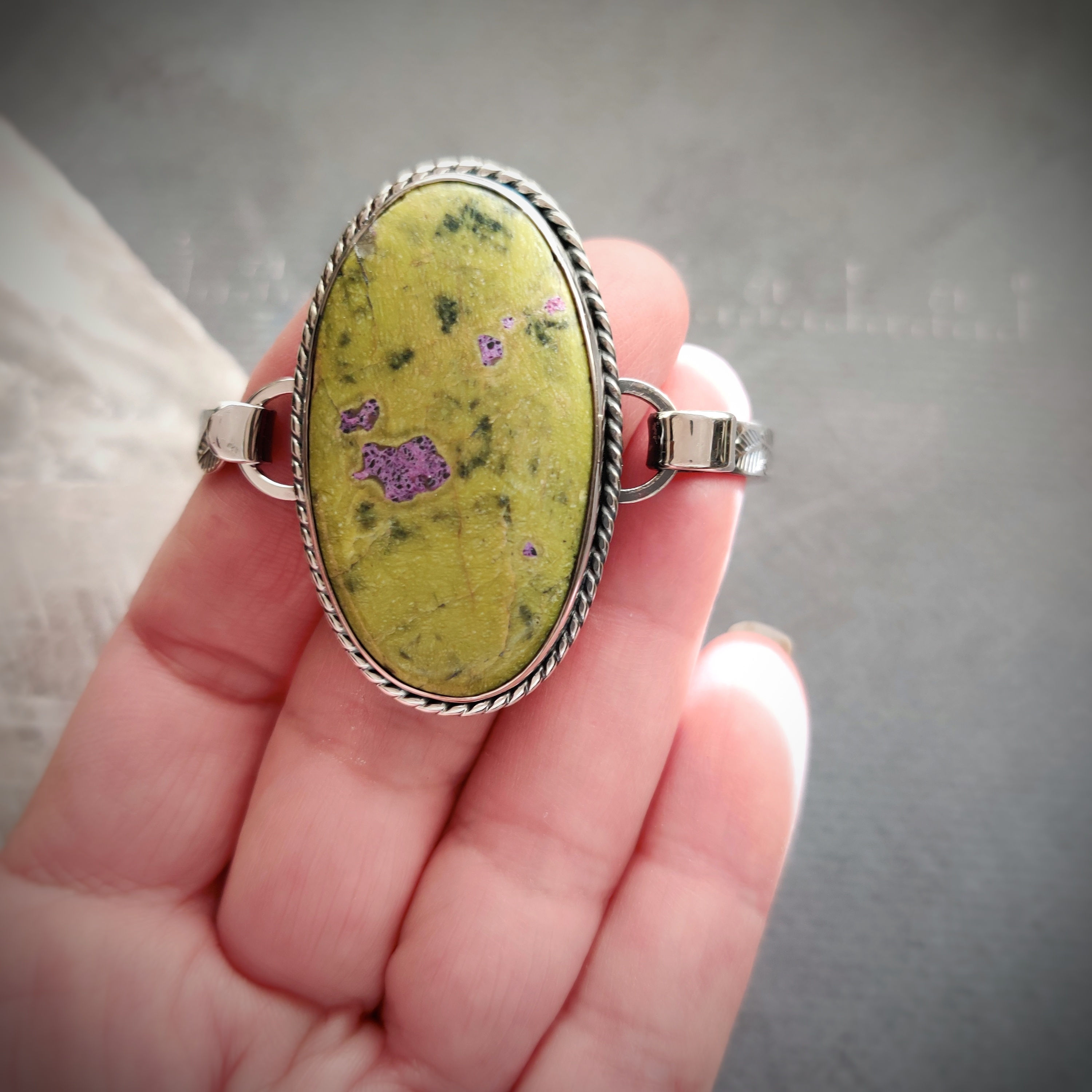 Good Vibes .. latch cuff bracelet