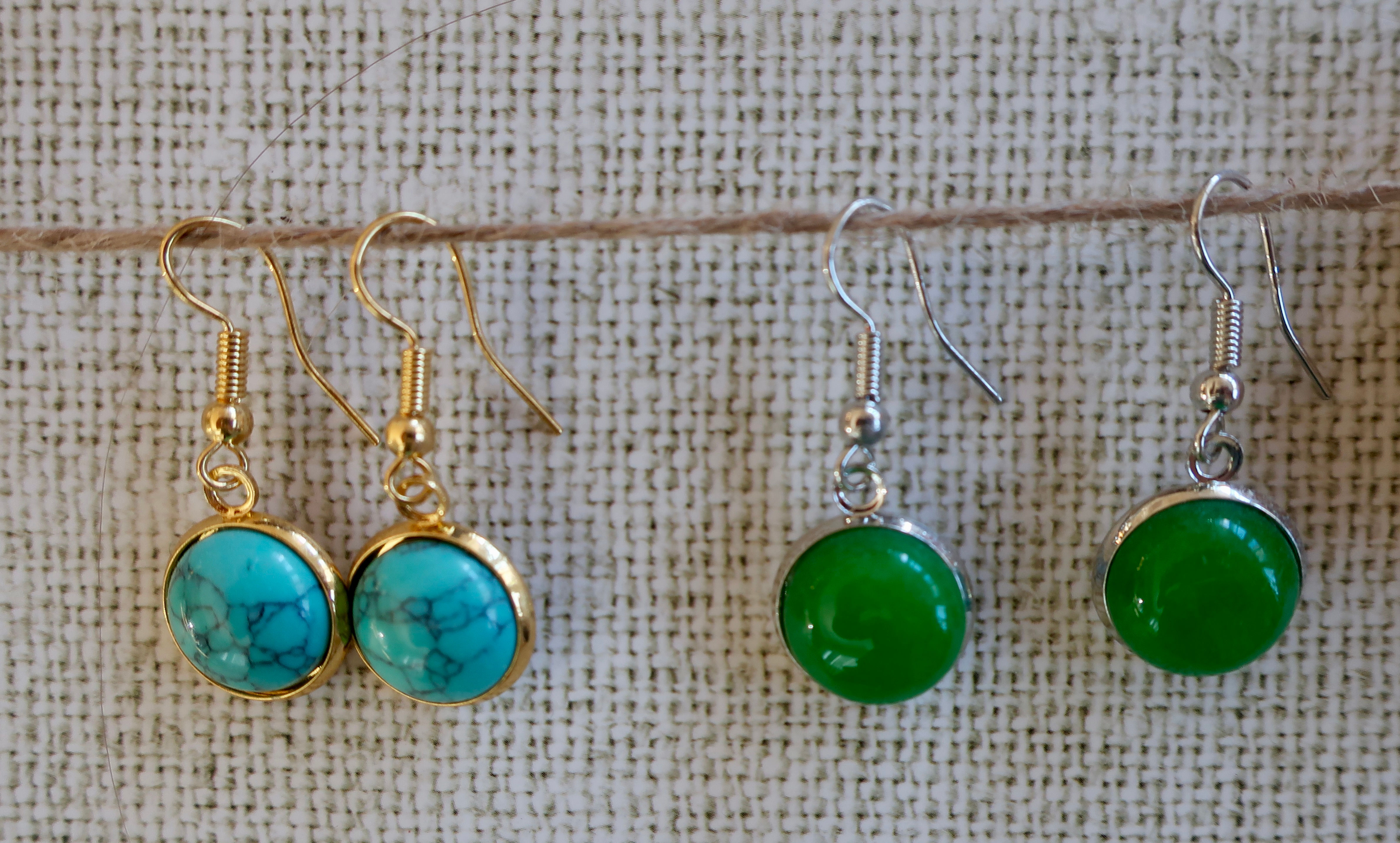 Ohrringe mit Halbedelsteinen