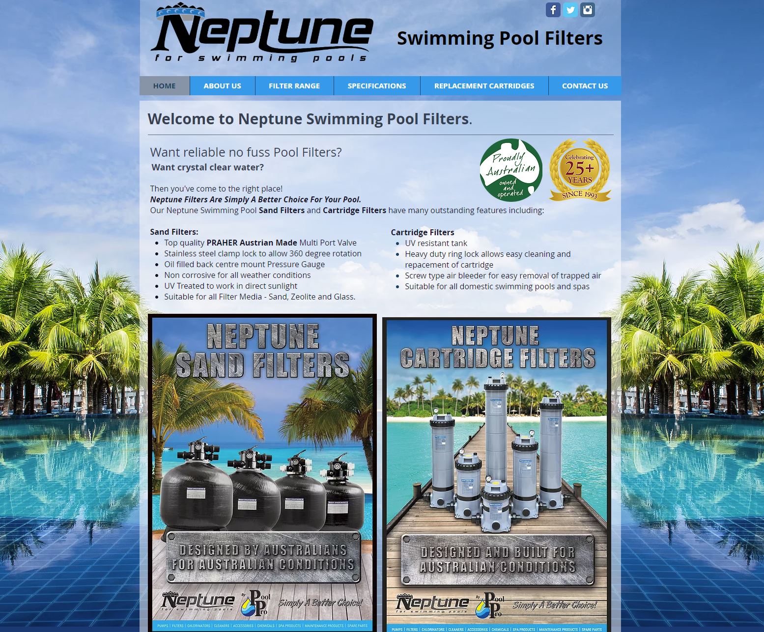CARTRIDGE ELEMENTS Neptune Swimming Pool Filters Australia