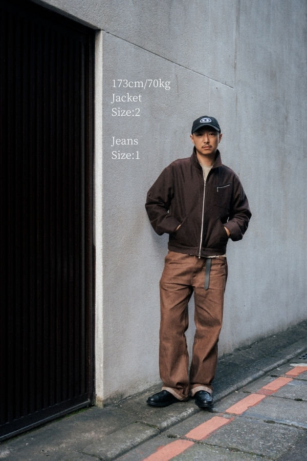 サムネイル： king-tián 12.5oz Straight Jeans（咖色原牛）