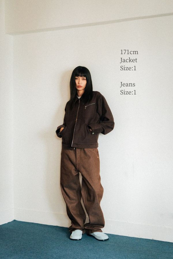 サムネイル： king-tián 12.5oz Straight Jeans（咖色原牛）