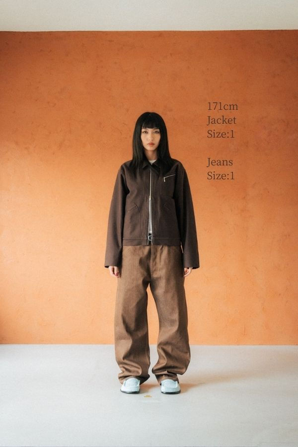 サムネイル： king-tián 12.5oz Straight Jeans（咖色原牛）