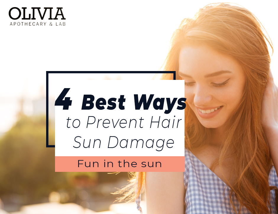 a beautiful girl under the sunlight with the titles of 4 Best ways to prevent hair sun image | Fun in the sun