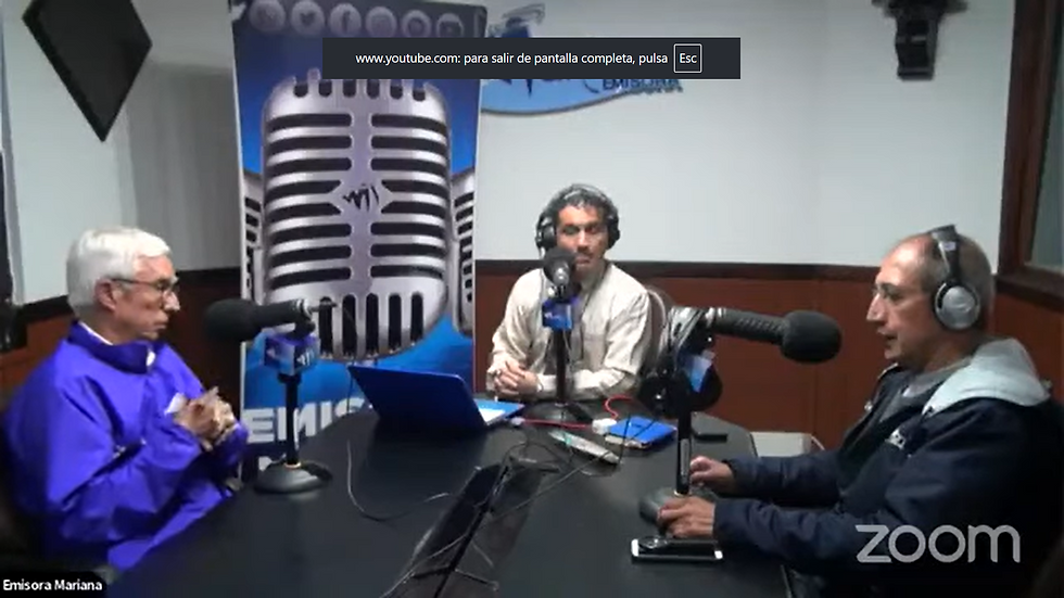 Jorge Enrique Robledo con Editson Romero y Camilo Zapata