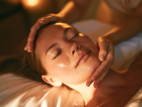 Hydrating Vitamin C facial massage repairing summer skin barrier in London, Ontario.
