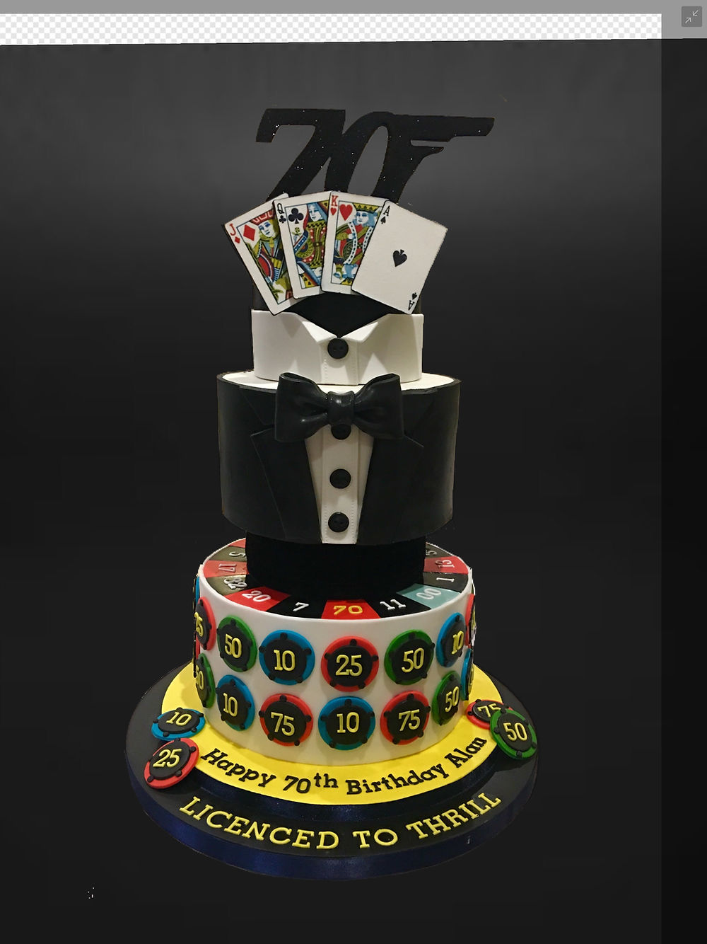 casino birthday cake