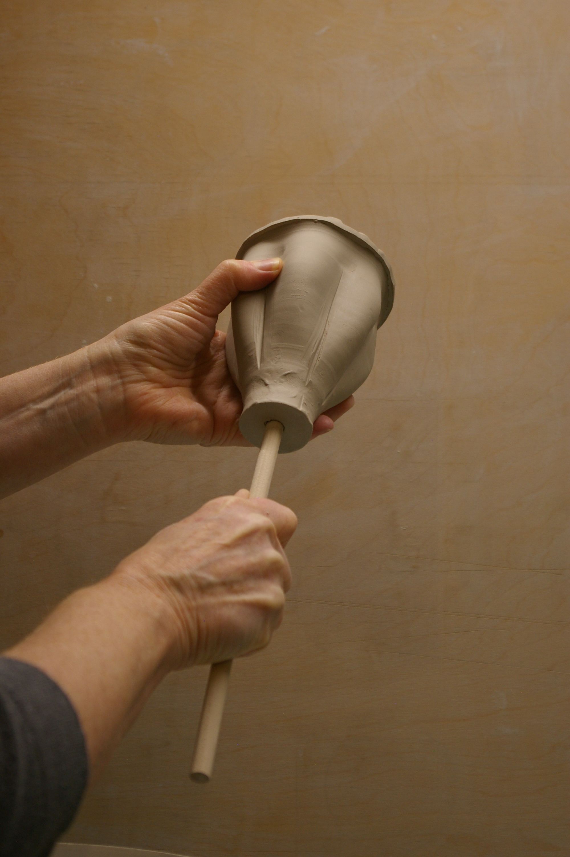 the dowel fits snugly