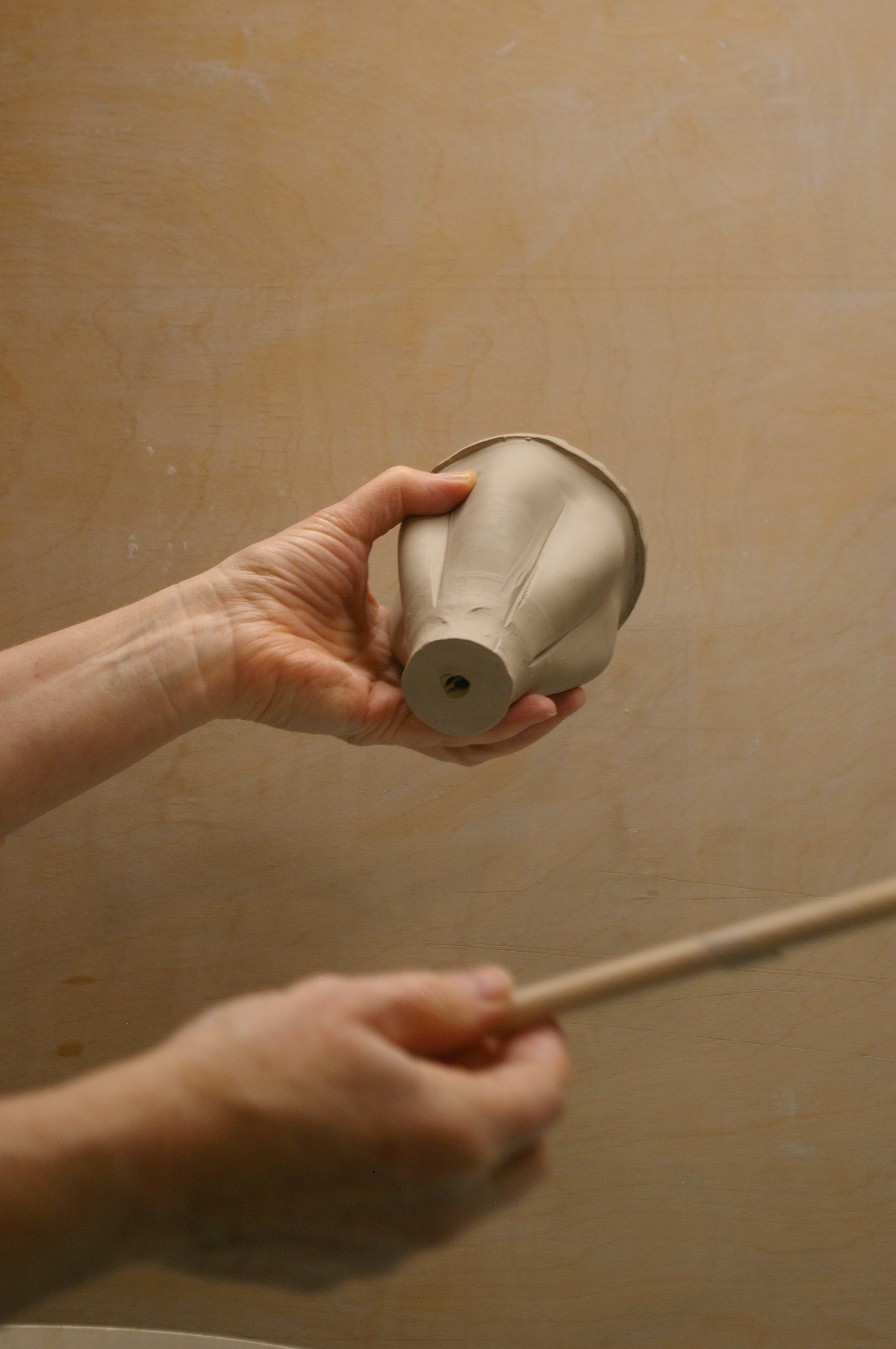 large enough to fit a dowel