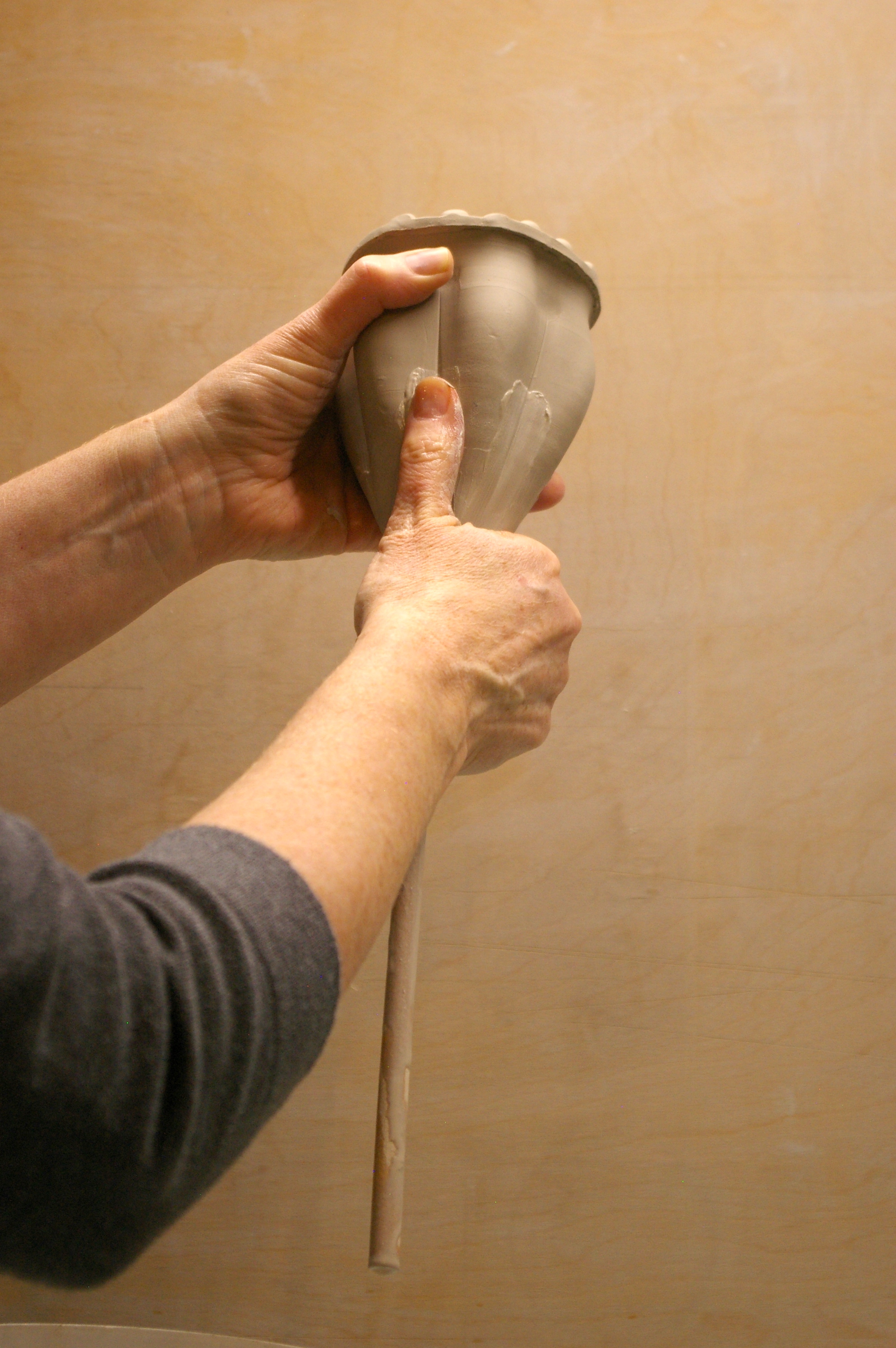 shape with thumb pressure