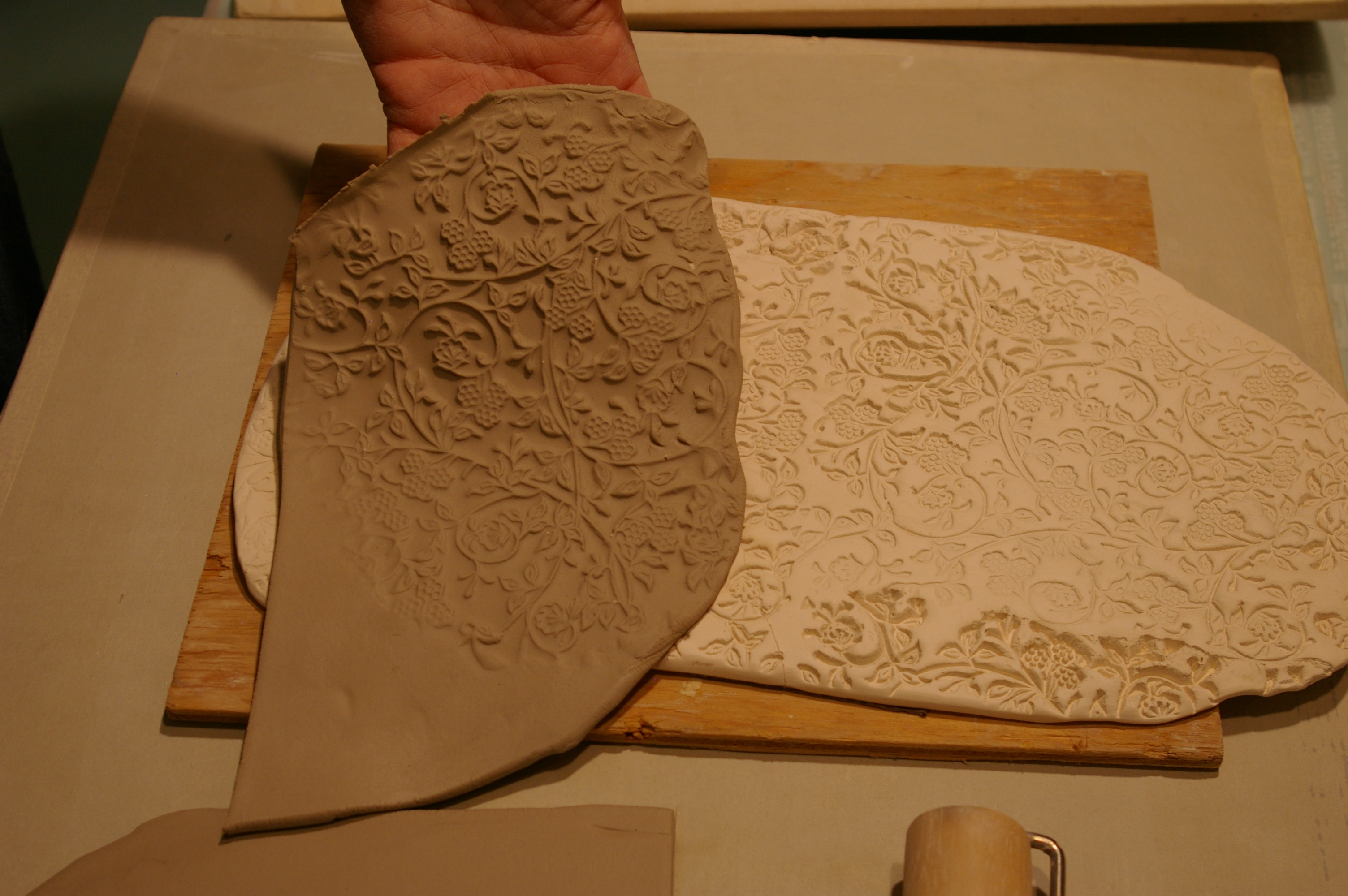 the clay takes the reverse pattern