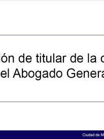 Elección de titular de la Oficina del Abogado General