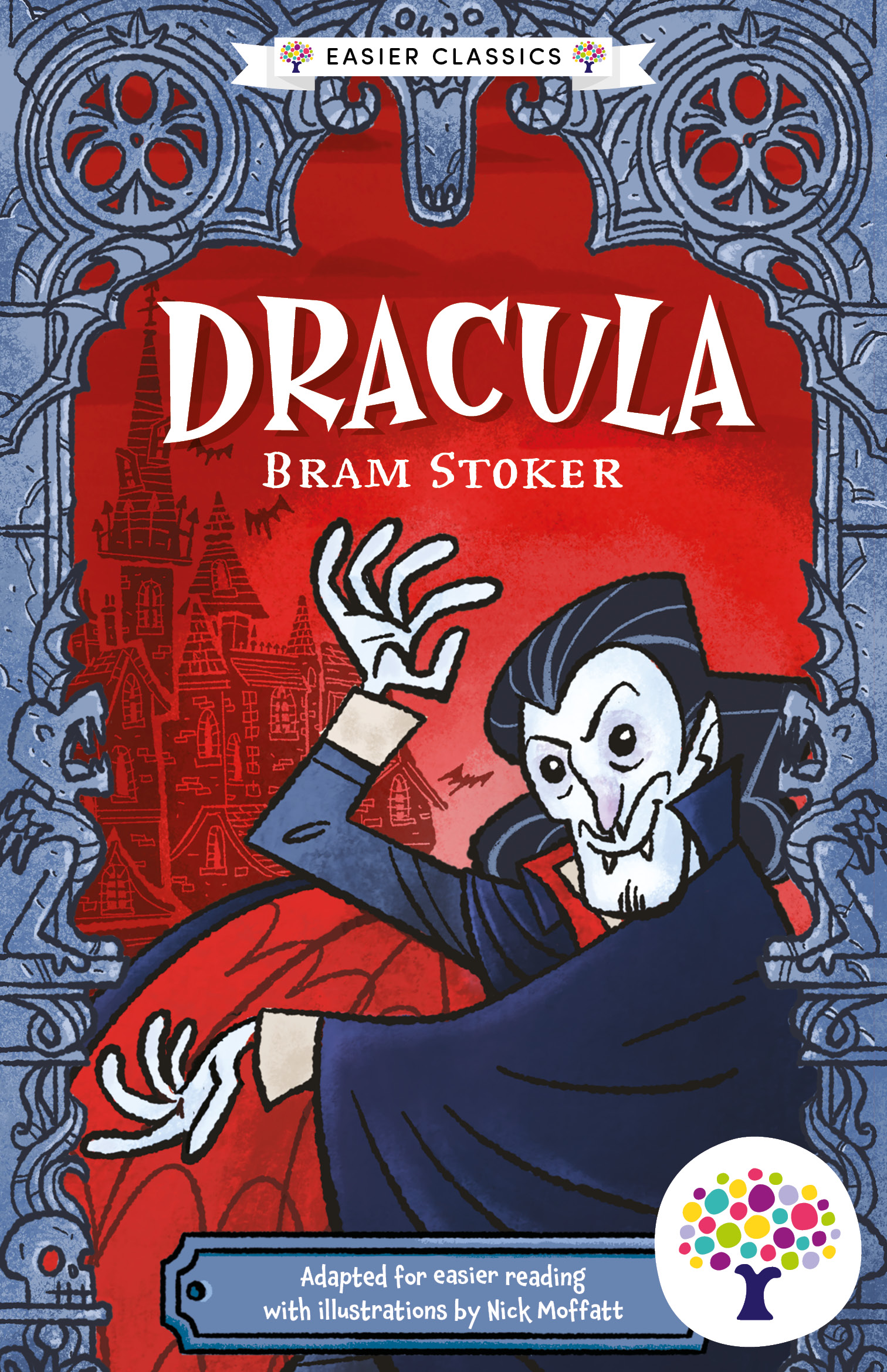 Front cover of Dracula: Accessible Easier Edition by Bram Stoker, illustrated by Nick Moffatt
