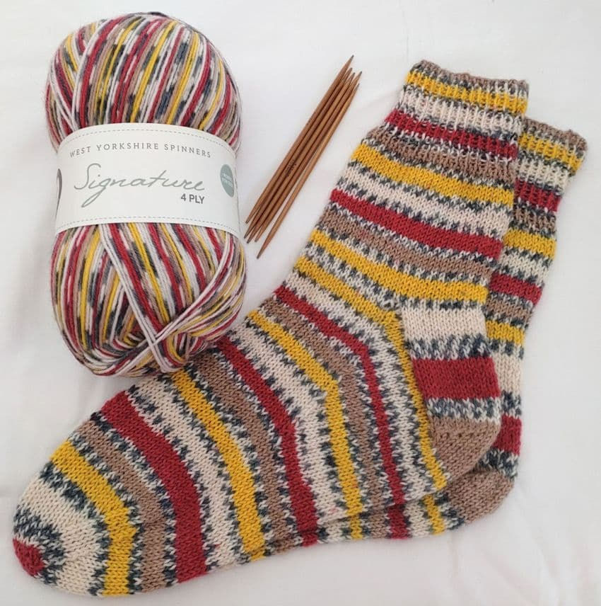 Thumbnail: Sock knitting kit bird colours