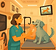Groomer brushing a happy dog in a mobile salon