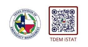 TDEM Logo and TDEM iSTAT QR code.