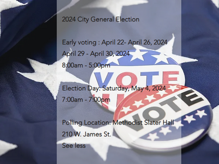 Early Voting for 2024 City General Election
