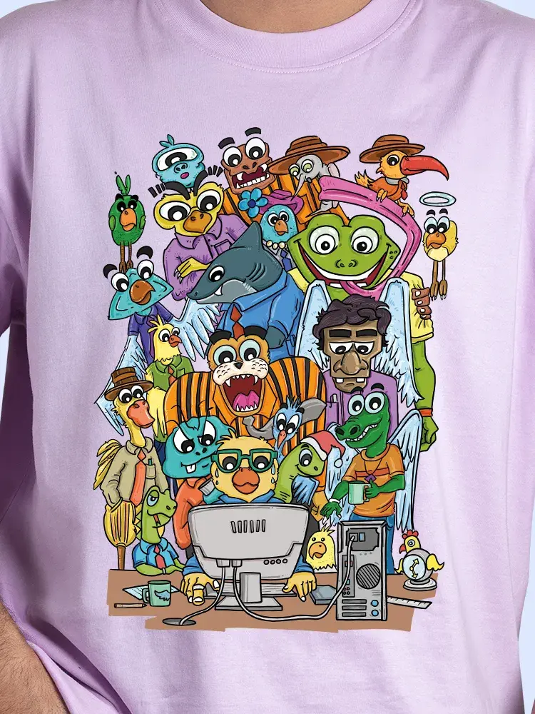 Thumbnail: "Corporate life of graphic designer" Doodle Men Oversized T-Shirt