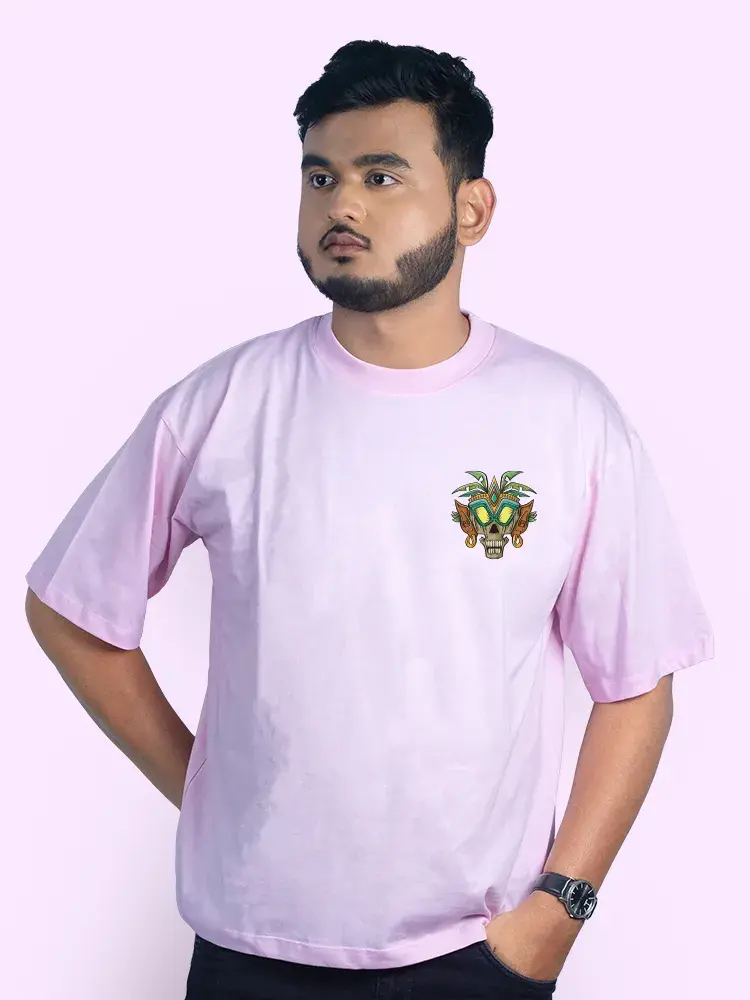 Thumbnail: Beneath The Mask a Story Unfolds Men Oversized T-Shirt