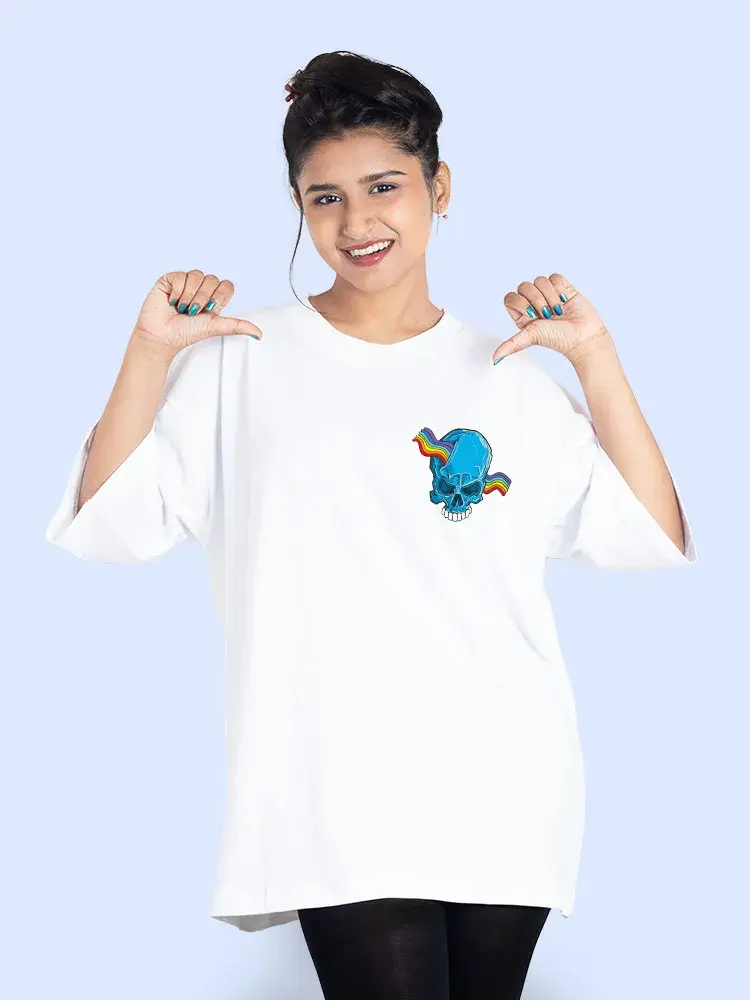 Thumbnail: Skull Zugaikotsu Female Oversized T-Shirt