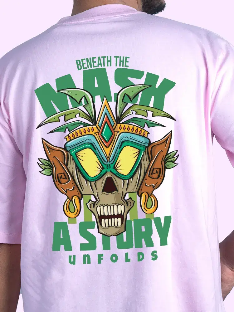 Thumbnail: Beneath The Mask a Story Unfolds Women Oversized T-Shirt