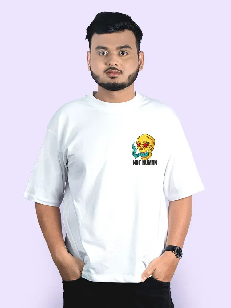 Thumbnail: Golden Skull Male Oversized T-Shirt