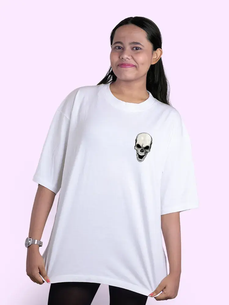 Thumbnail: Skull and Wings Women Oversized T-Shirt