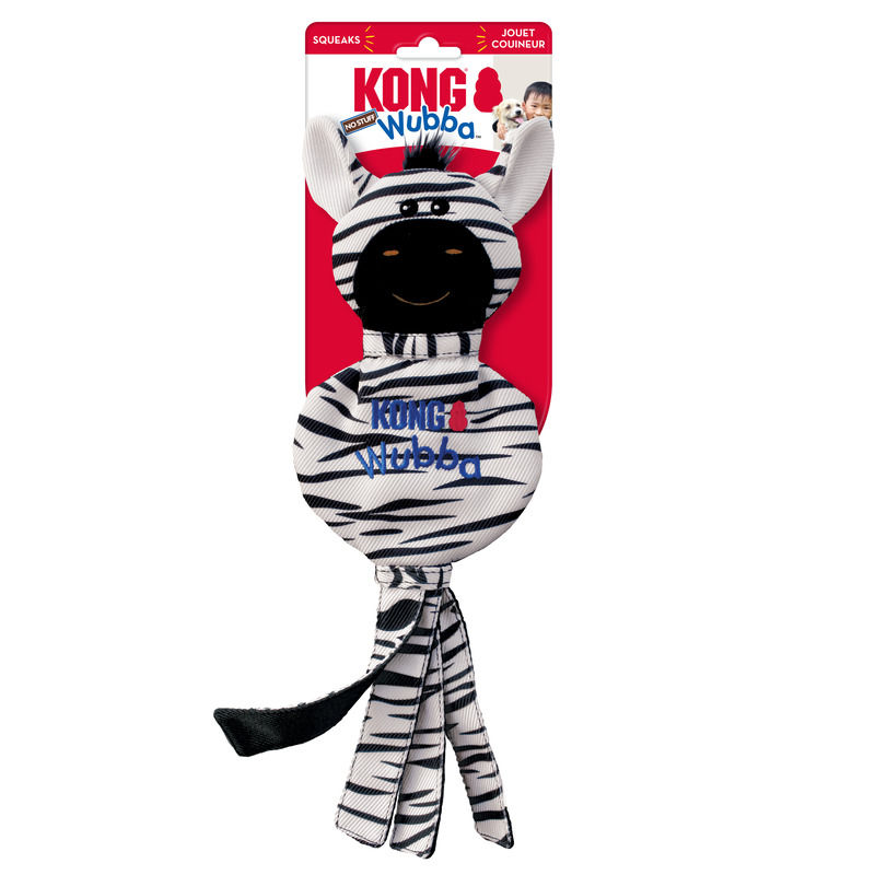 KONG® Wubba No Stuff Zebra Lg