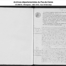 Acte Décès de Geneviève Lecoutre 2 I 1898 Wirwignes AD62.png