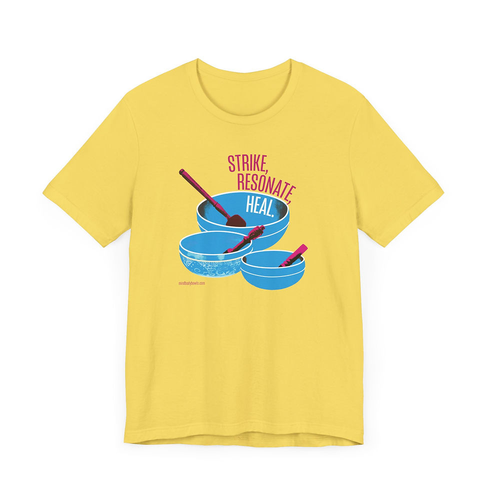 Thumbnail: Strike, Resonate, Heal. Unisex Jersey Short Sleeve Tee