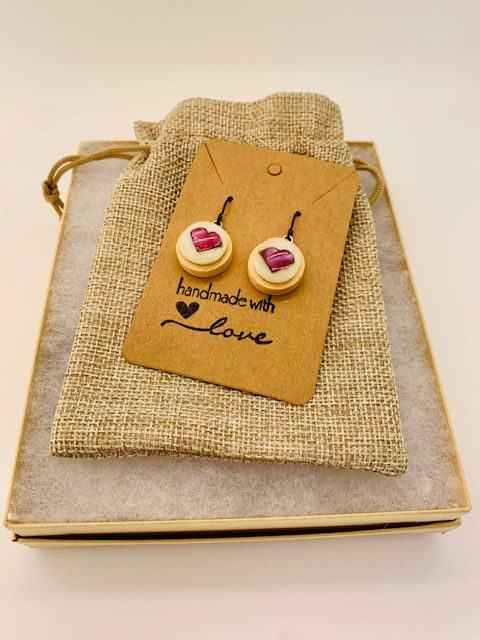 Thumbnail: White Heart Earrings