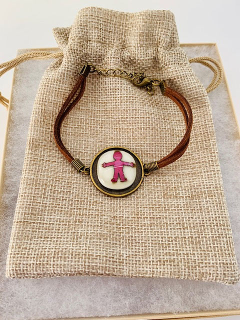 Thumbnail: White Stay Human Bracelet