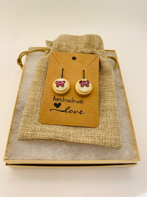 Thumbnail: White Butterfly Earrings