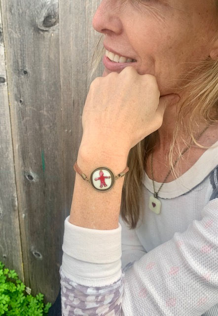 Thumbnail: White Stay Human Bracelet