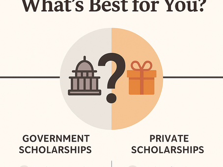 Government Scholarships vs Private Scholarships – What's Best for You?
