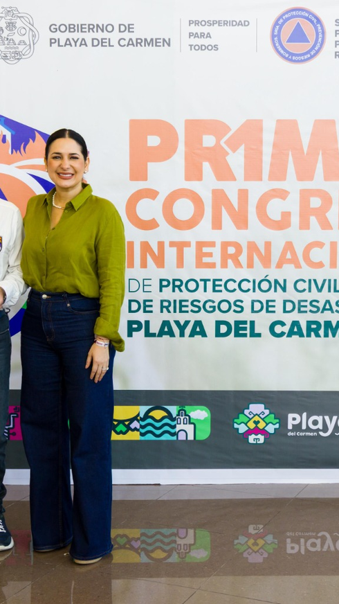 Estefanía Mercado destaca cooperación global en el Primer Congreso Internacional de Protección Civil y Gestión de Riesgos de Desastres