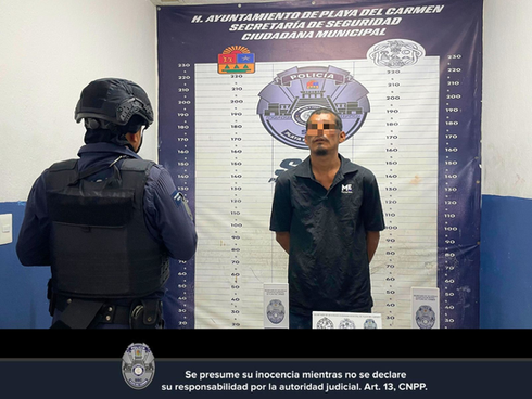 Cae presunto ladrón de autos en Playa del Carmen; habría amenazado a su víctima con un cuchillo