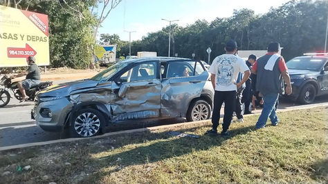 Accidente en acceso a Real Lucerna deja daños materiales y una mujer lesionada