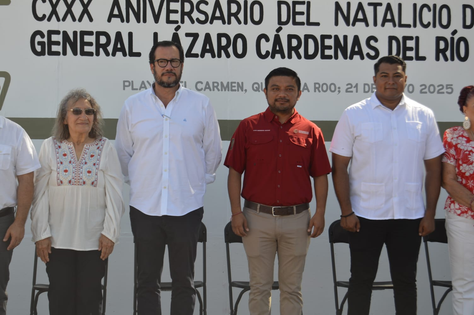 Gobierno de Playa del Carmen conmemora el 130 aniversario del natalicio del General Lázaro Cárdenas del Río