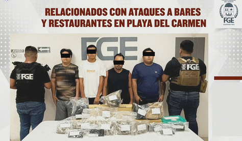 Desarticulan en Playa del Carmen célula criminal ligada a ataques contra bares y dos homicidios