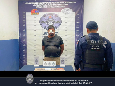 ¡Con machete en mano! Detienen a sujeto tras agredir a policía en Playa del Carmen