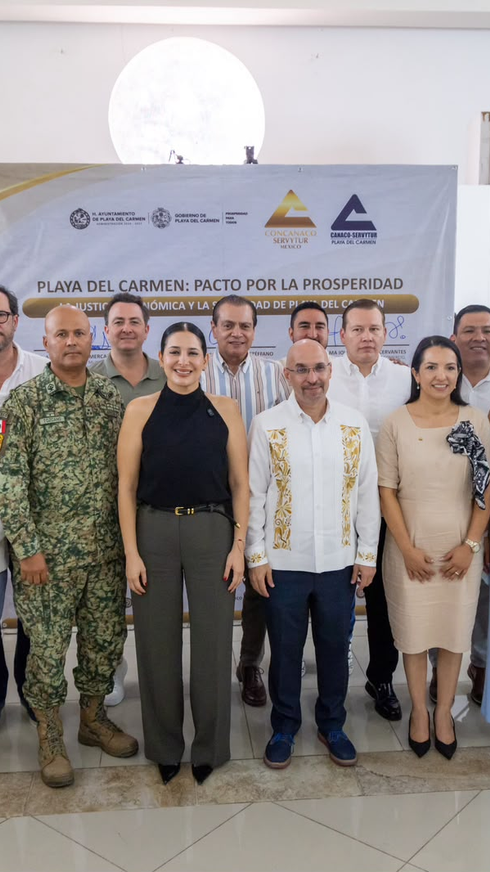 Estefanía Mercado y CONCANACO firman “Pacto por la Prosperidad, la Justicia Económica y la Seguridad de Playa del Carmen”
