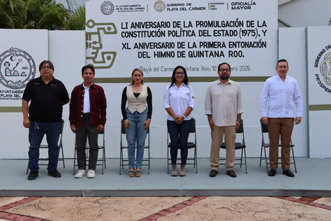 Gobierno de Playa del Carmen conmemora 51 aniversario de la Constitución de Quintana Roo