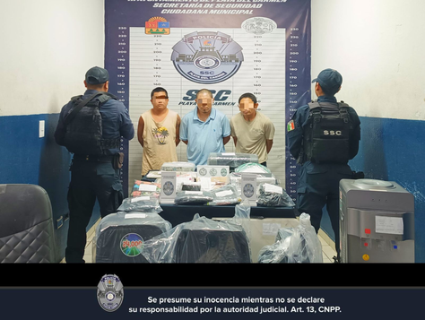 Detienen a tres hombres por desobediencia y resistencia durante operativo policial en Zazil-Ha, Playa del Carmen