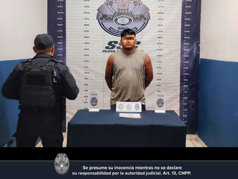 Detienen a joven por conducir motocicleta con irregularidades y poner en riesgo a peatones en Playa del Carmen