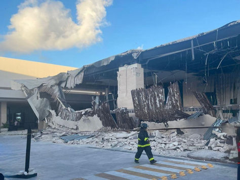 Susto en el Barceló Riviera Maya: colapsa parte del techo del motor lobby