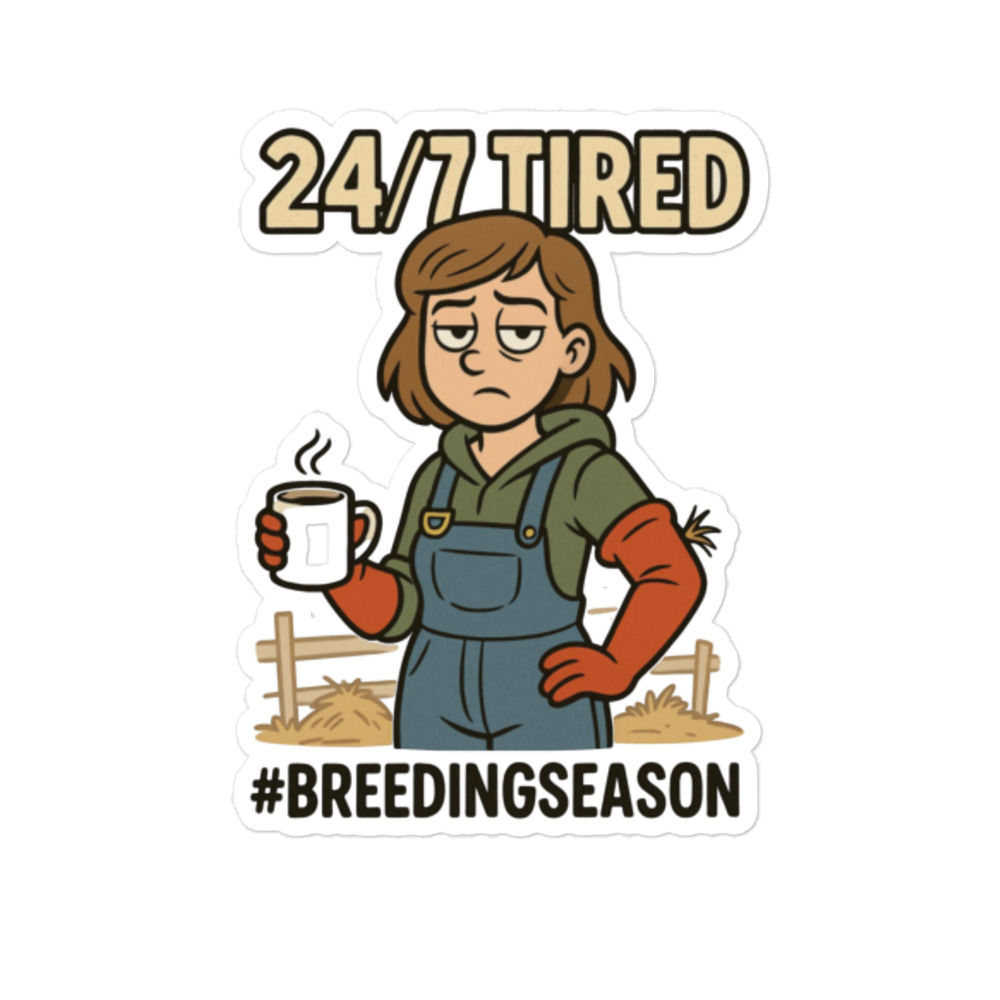 24/7 Tired Sticker